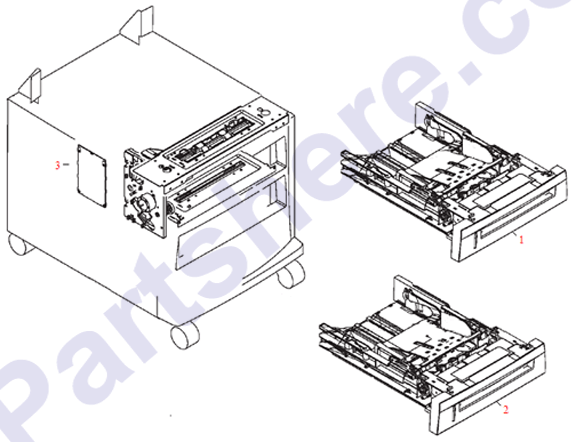 HP parts picture diagram for RG5-7518-000CN, RG5-7534-050CN, RG5-7535-050CN, RG5-7535-000CN